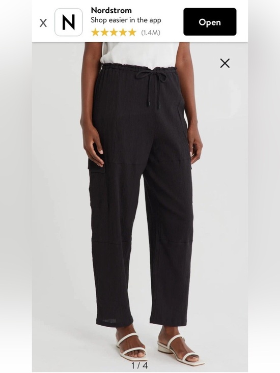 Sanctuary Other - Sanctuary Black Drawstring Wide-Leg Swim Coverup Pants